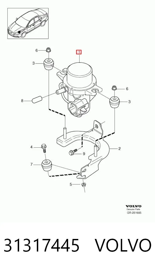 Bomba a vácuo 31317445 Volvo