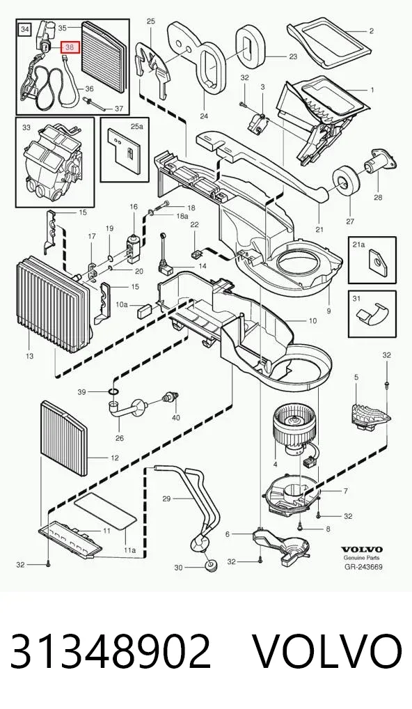 Sensor de sujidade de ar 31348902 Volvo