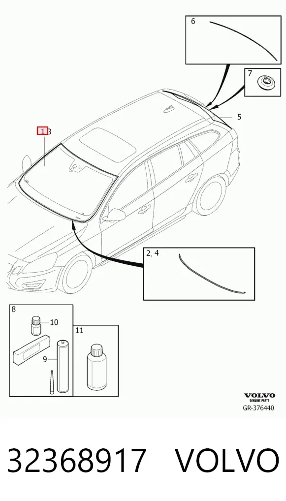 Pára-brisas 32368917 Volvo