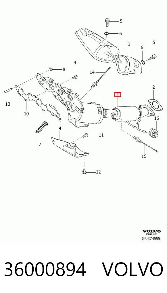 Convertidor - catalisador 36000894 Volvo