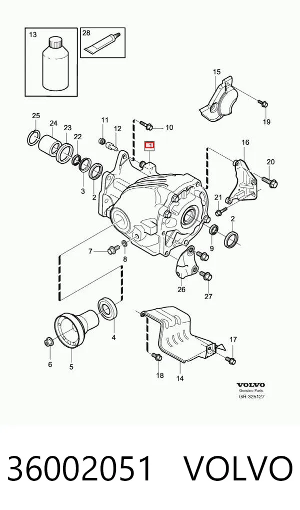 Caixa de transferência 36002051 Volvo