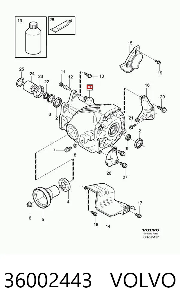 Caixa de transferência 36002443 Volvo