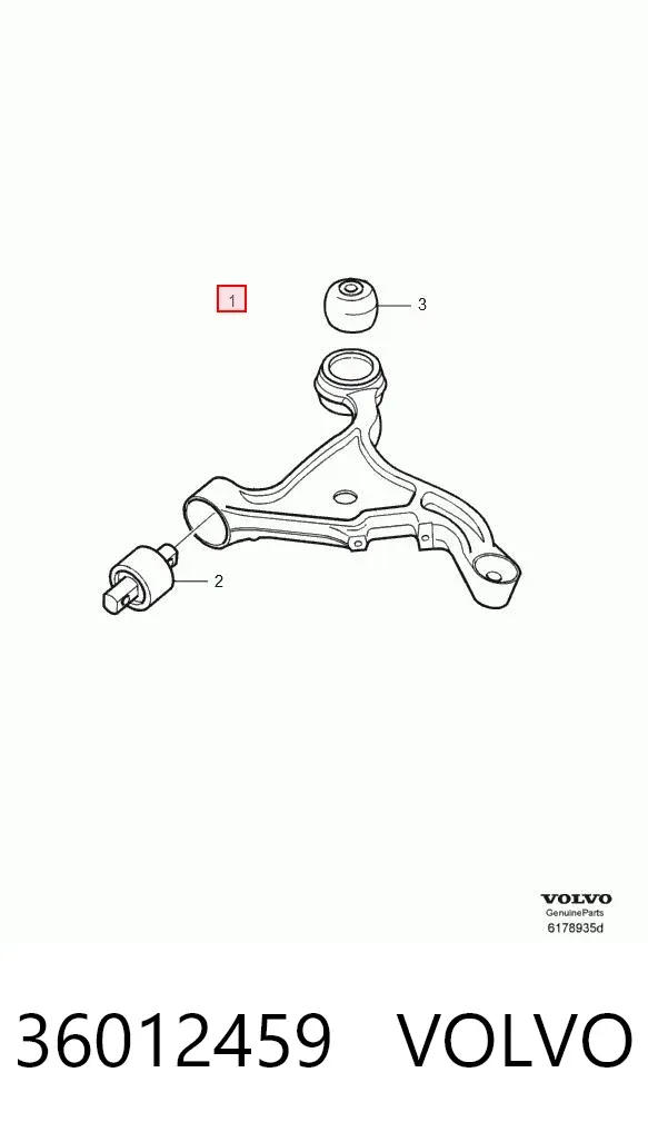 Braço oscilante inferior esquerdo de suspensão dianteira 36012459 Volvo