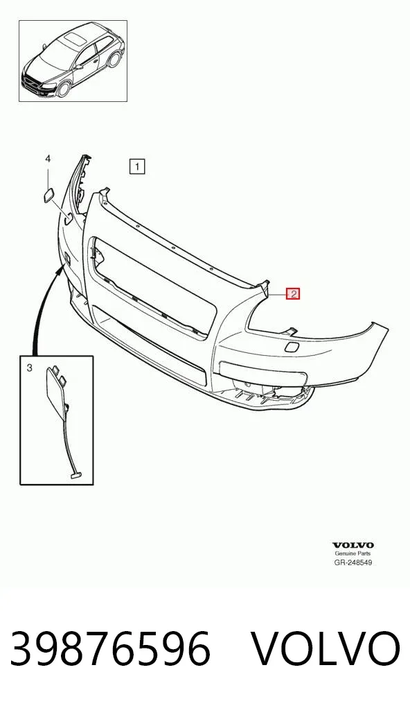 Pára-choque dianteiro 39876596 Volvo