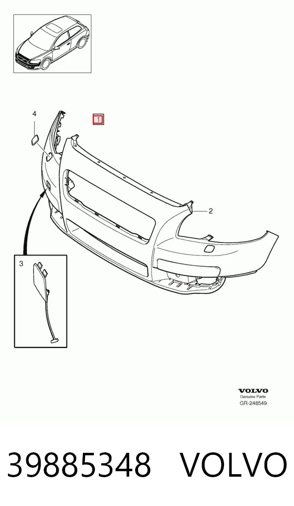 Pára-choque dianteiro 39885348 Volvo