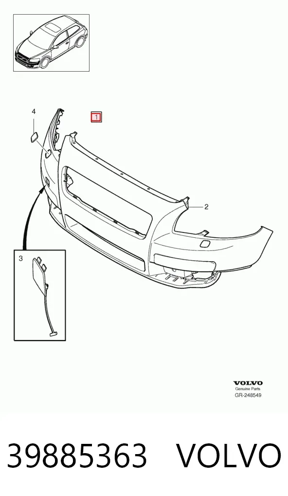 Pára-choque dianteiro 39885363 Volvo