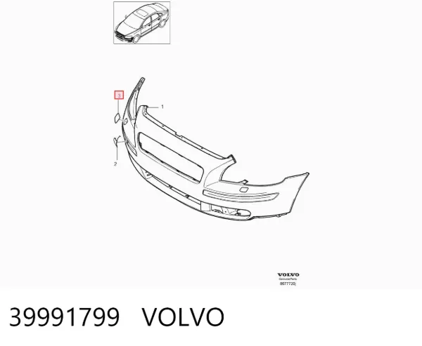 Placa sobreposta do injetor de fluido para lavador da luz dianteira 39991799 Volvo