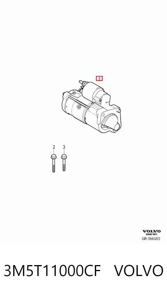 Motor de arranco 3M5T11000CF Volvo