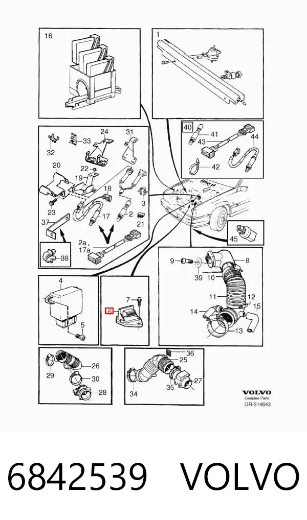 Sensor de posição de pedal de acelerador (de gás) 6842539 Volvo