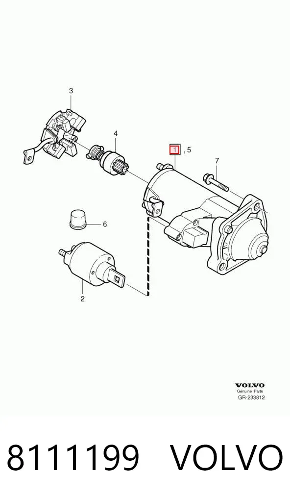 Motor de arranco 8111199 Volvo