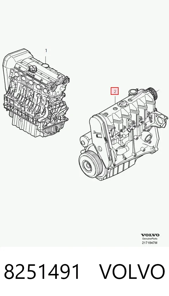 Motor montado 8251491 Volvo