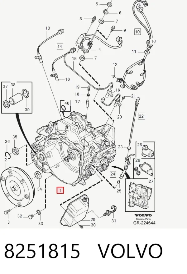 Caixa Automática de Mudança montada 8251815 Volvo