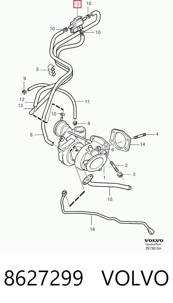 Convertidor de pressão (solenoide) de supercompressão 8627299 Volvo
