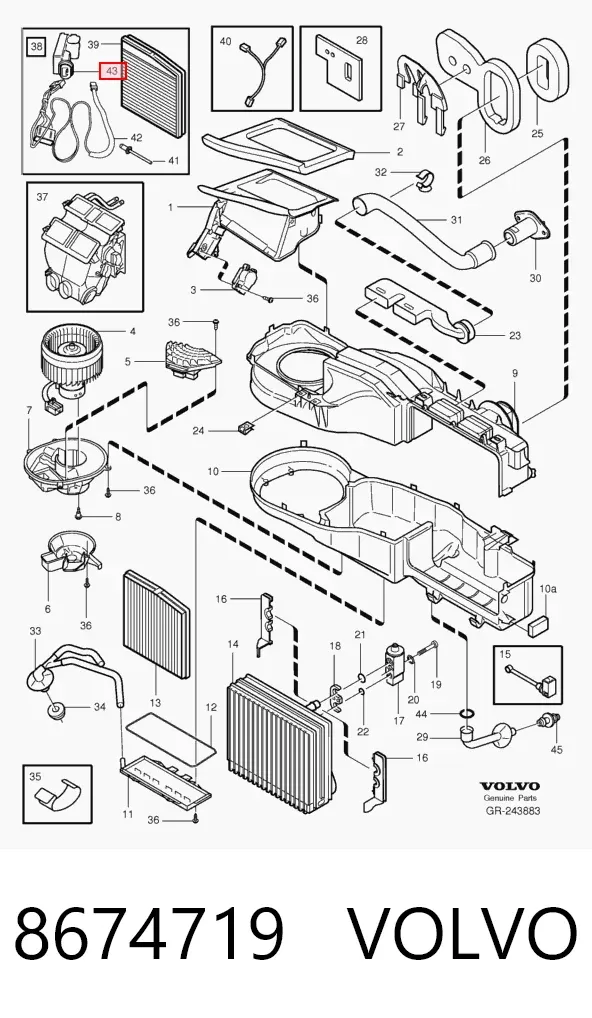 Sensor de sujidade de ar 8674719 Volvo