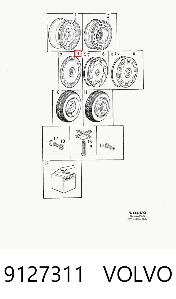 Tração de direção 9127311 Volvo