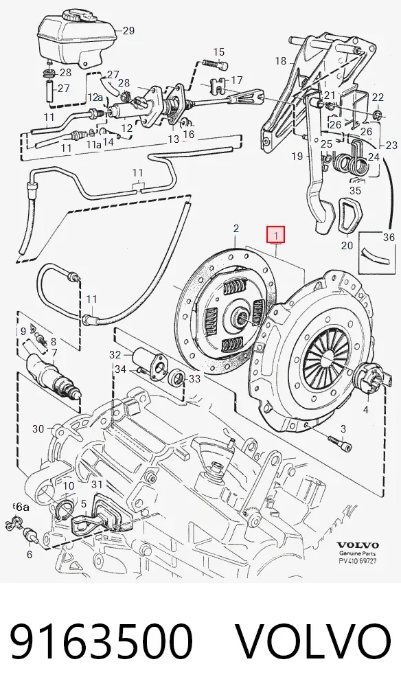 Disco de embraiagem 9163500 Volvo