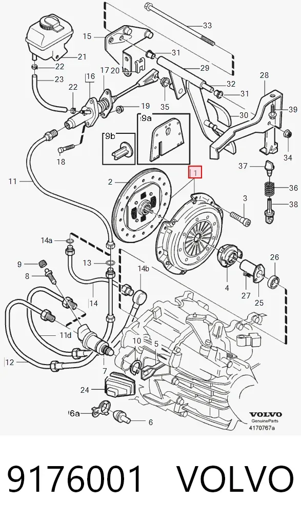 Disco de embraiagem 9176001 Volvo