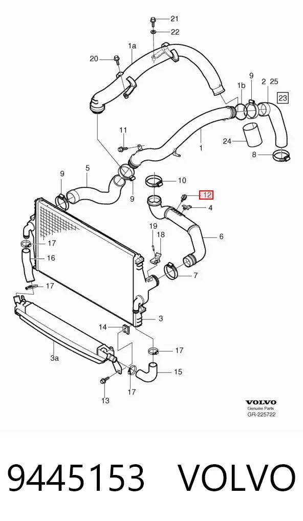 Sensor de temperatura do meio ambiente 9445153 Volvo