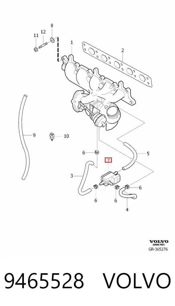 Convertidor de pressão (solenoide) de supercompressão 9465528 Volvo