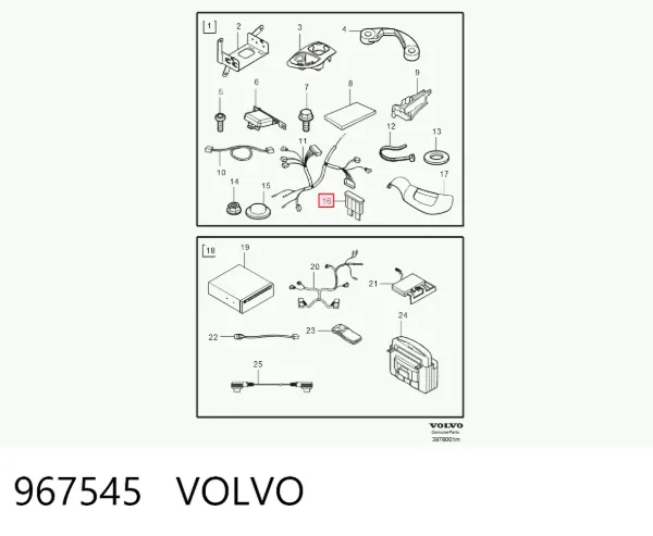 Dispositivo de segurança 967545 Volvo