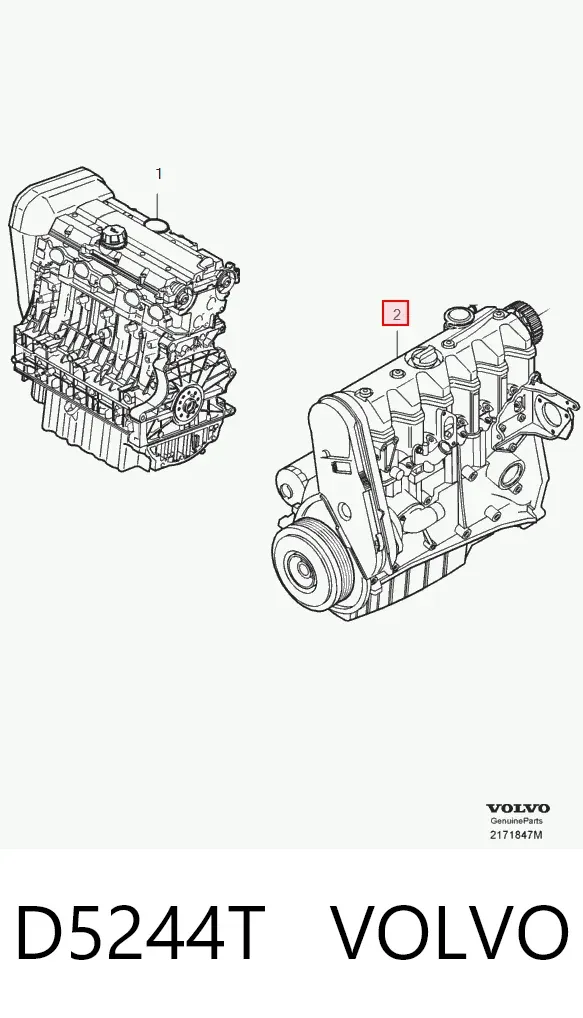 Motor montado D5244T Volvo