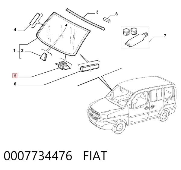 Pára-brisas 0007734476 Fiat/Alfa/Lancia