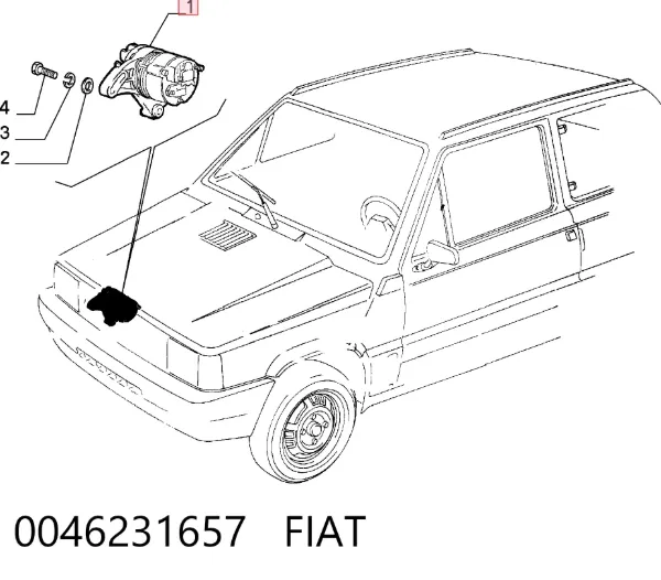 Gerador 0046231657 Fiat/Alfa/Lancia