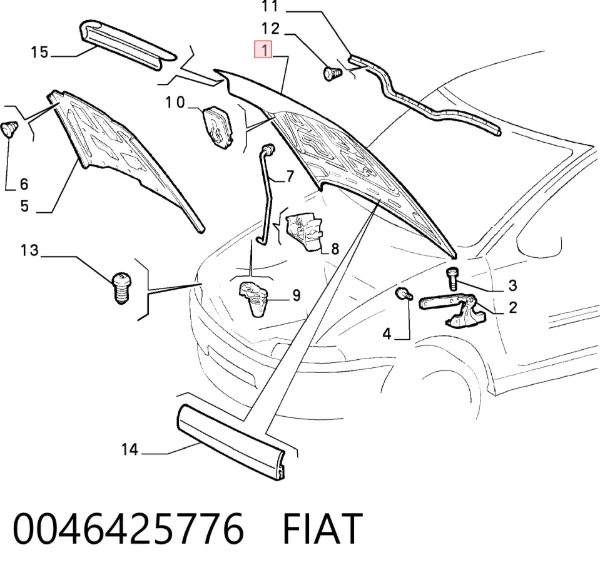 Capota 0046425776 Fiat/Alfa/Lancia