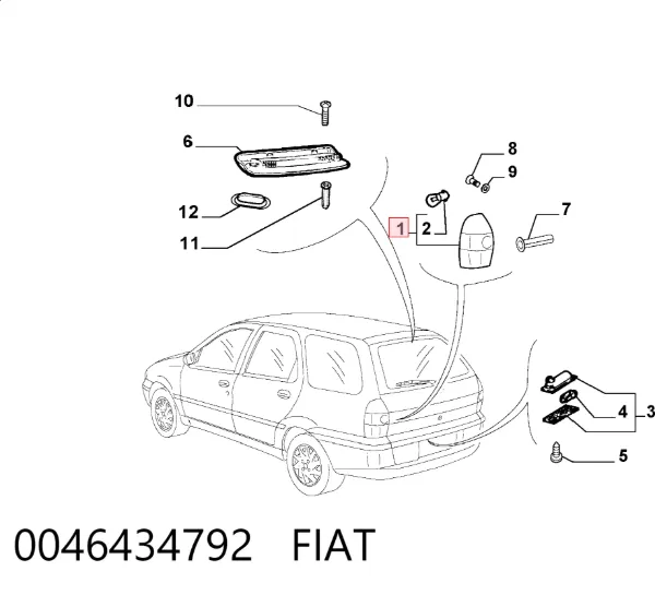 Lanterna traseira esquerda 0046434792 Fiat/Alfa/Lancia