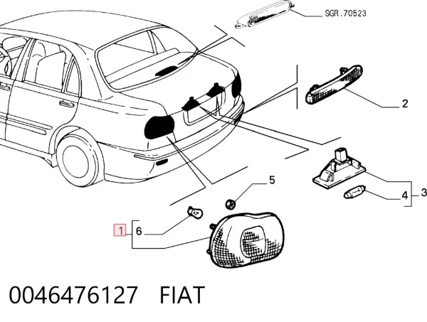 Lanterna traseira direita 08349 Magneti Marelli