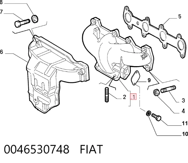 Tubo coletor de escape Alfa Romeo 147 937