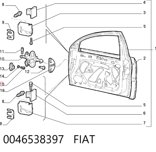 Porta dianteira esquerda Fiat Brava 182