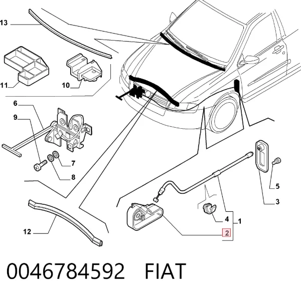 Capota 0046784592 Fiat/Alfa/Lancia