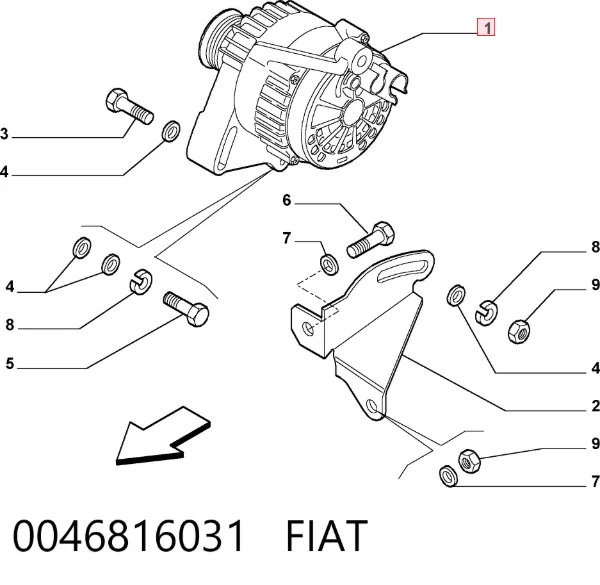Gerador 0046816031 Fiat/Alfa/Lancia