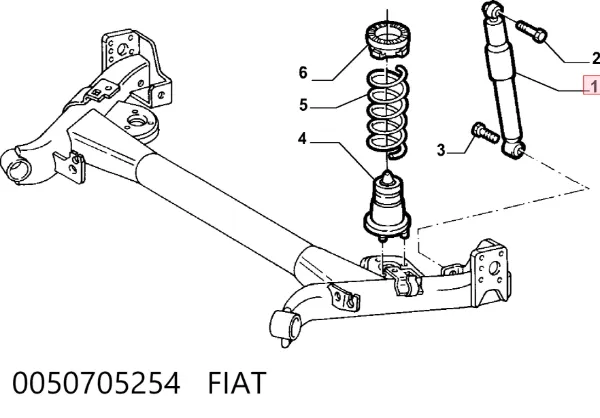 Amortecedor traseiro 0050705254 Fiat/Alfa/Lancia