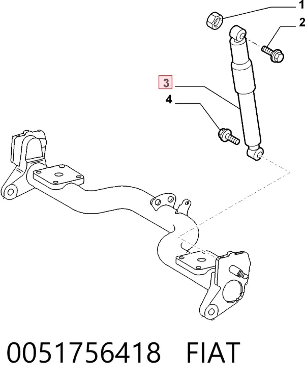 Amortecedor traseiro 0051756418 Fiat/Alfa/Lancia