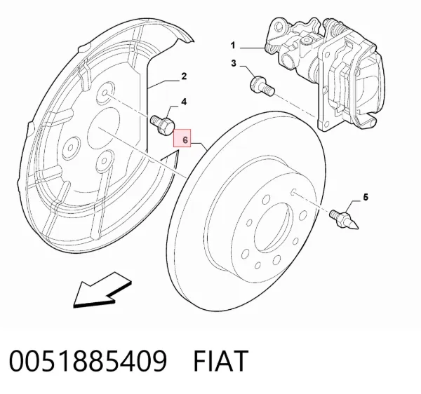 Disco do freio traseiro 0051885409 Fiat/Alfa/Lancia