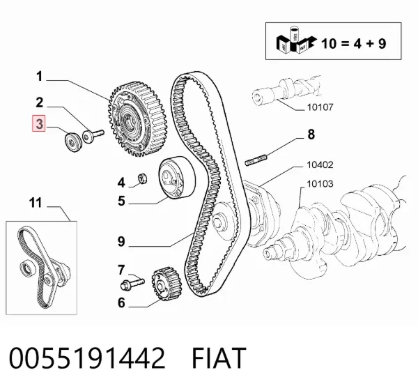 Tampão da rolha da árvore distribuidora 0055191442 Fiat/Alfa/Lancia