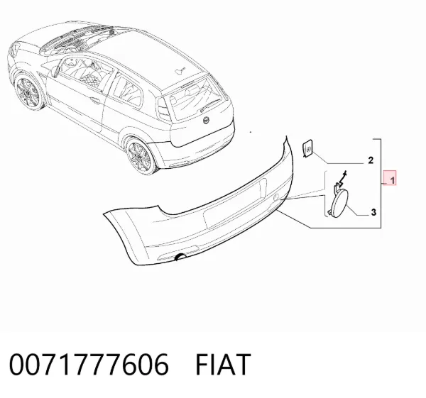 Pára-choque traseiro 0071777606 Fiat/Alfa/Lancia