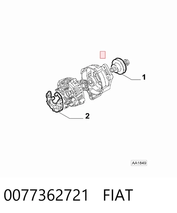 Polia do gerador 0077362721 Fiat/Alfa/Lancia