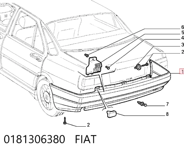 Pára-choque traseiro Fiat Tempra 159