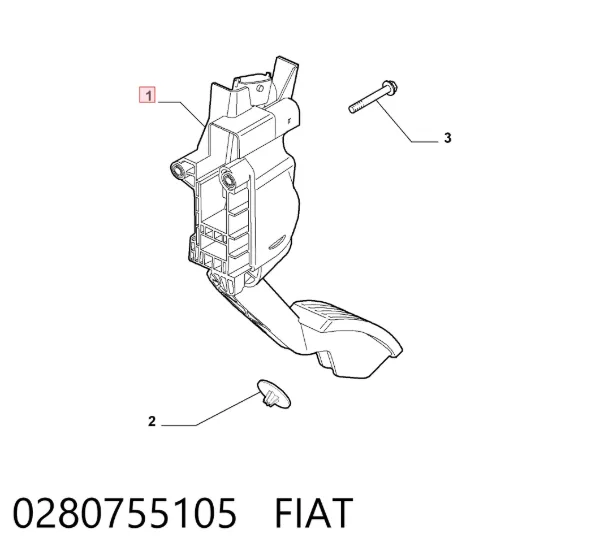 Pedal de gás (de acelerador) 51801577 Peugeot/Citroen