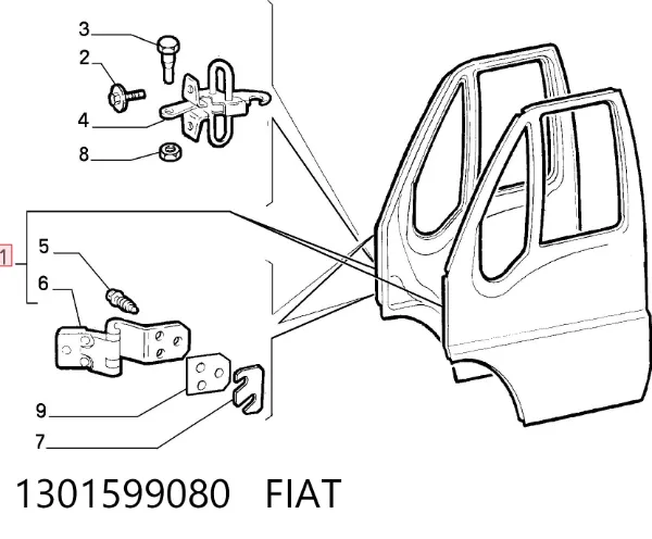 Porta dianteira esquerda Fiat Ducato II