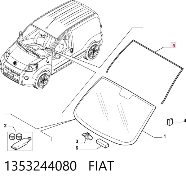 Compactador de pára-brisas 1353244080 Fiat/Alfa/Lancia