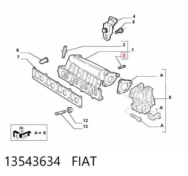 13543634 Fiat/Alfa/Lancia
