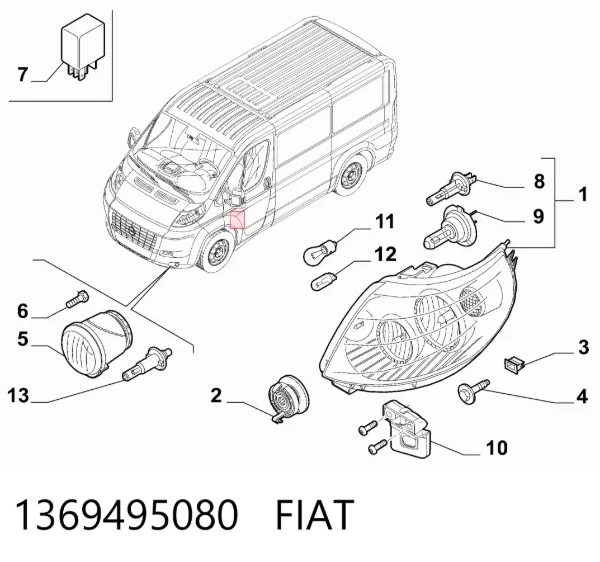 Luz direita 1369495080 Fiat/Alfa/Lancia