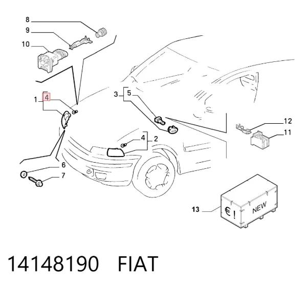 Lâmpada 14148190 Fiat/Alfa/Lancia