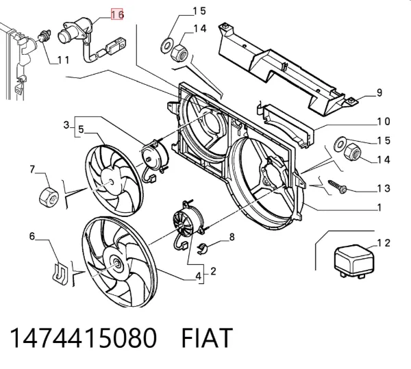 Resistor de motorzinho de ventilador de aparelho de ar condicionado 1474415080 Fiat/Alfa/Lancia
