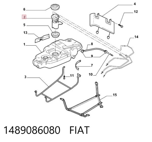 Módulo de bomba de combustível com sensor do nível de combustível 1489086080 Fiat/Alfa/Lancia