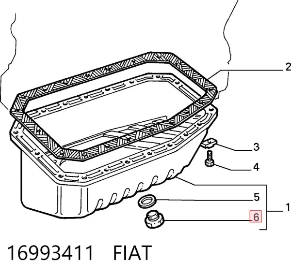 Tampão de panela de motor 16993411 Fiat/Alfa/Lancia